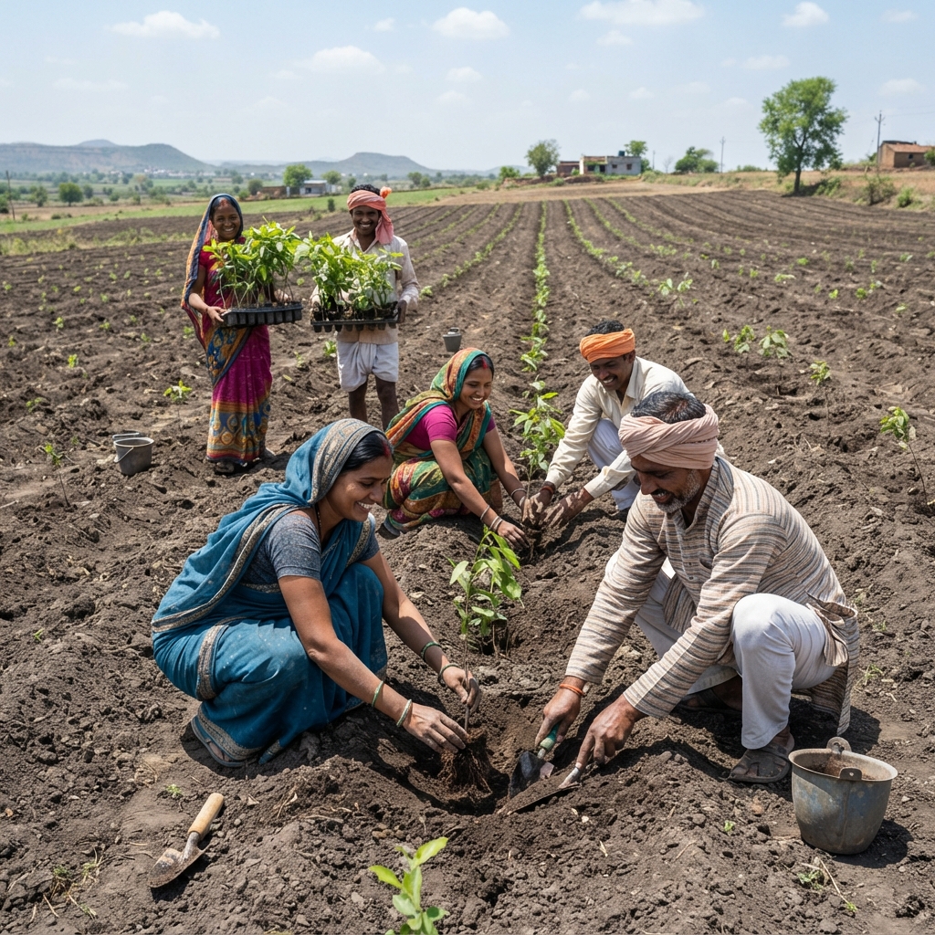 Large scale plantation project landscape